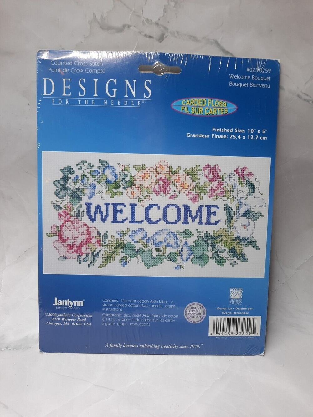 Designs for the Needle Counted Cross Stitch Kit Welcome Bouquet 023 0259
